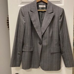 Tahari Gray pinstripe women jacket size 16